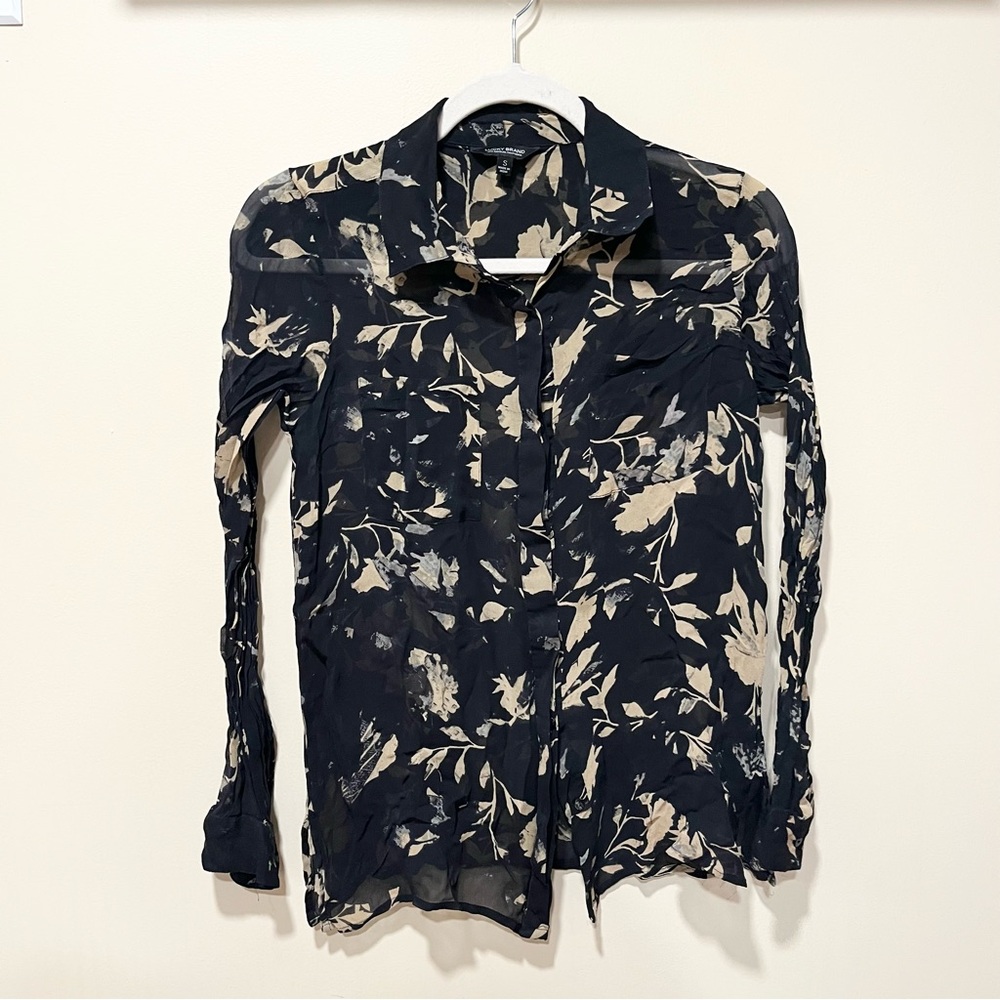 Lucky Brand sheer button down top